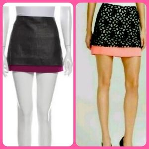 Set of 2-DIANE Von Furstenberg Size 0 (XXS) tiered skirts